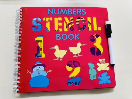"Numbers Stencil Book" (كتاب قوالب الأرقام)